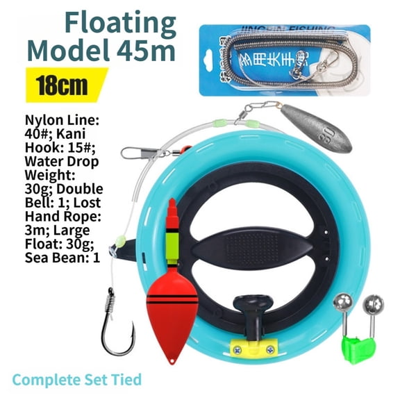 Wofarmy 16cm/18cm 45m Handline Fishing Reel / Hand Spool Kit for Grouper Pre-Rigged 45m Line for Boat/Shore Multiple Kit Versions Tools C-18cm