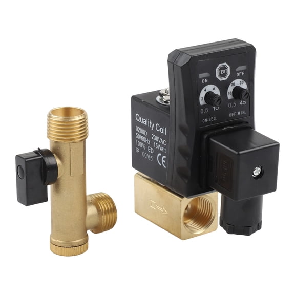 Wofarmy 1Pc Automatic Electronic Timed Drain Valve Compressed Air Fystem Split Electronic Timer for Air Compressor Condensate Management Ac220V
