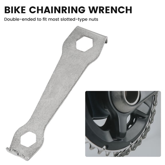 Wofarmy 1Pc Bicycle Chainring Crankset Bolt Nut Screw Wrench Mtb Road Bike Removal Tools for Most Slotted-Type Nuts