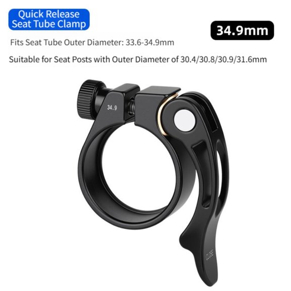Wofarmy 1Pc Bicycle Seatpost Clamp Quick-Release Clip 28.6/31.8/34.9Mm Saddle Post Clamp Seat Tube Clip Bike Accessories 34.9mm