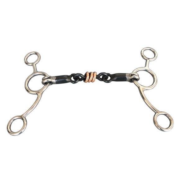 Wofarmy 1Pc Horse Bit 135Cm Stainless Steel Horse Bit Full Cheek Snaffle Bit Horse Copper Mouth Tack Parts Equestrian Accessories
