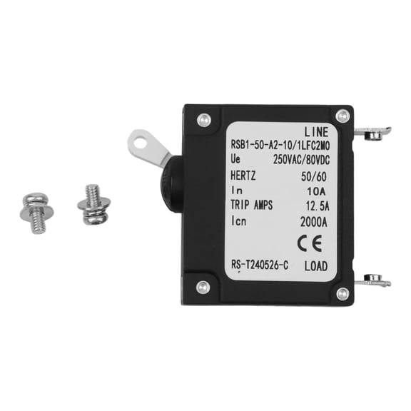 Wofarmy 1Pc Hydraulic Electromagnetic Circuit Breaker for Ups Power Overload Protector 10A Ups Uninterruptible Power Supplies Tools