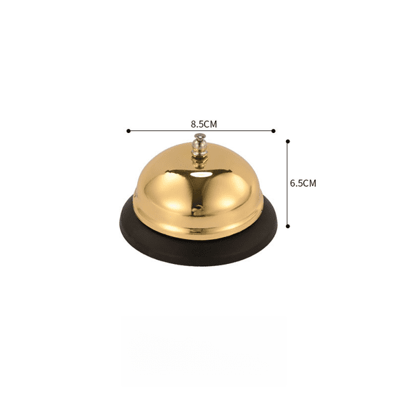 Wofarmy 1pc 65mm Call Bell for Restaurant Kitchen Bar Table Hotel Counter Reception Food Serving Dining Bell Timer Table Summoning Bell Small Golden
