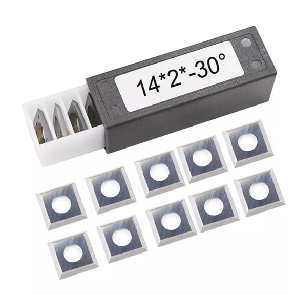 Wofarmy 21Pcs Carbide Blades with Screws Wrench 14mm Square Carbide Inserts Cutter Lathe Turning Tools for Milling Machine Flat Planer