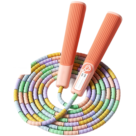 Wofarmy 28M for Children'S Beads Jumping Rope Adjusted Segmented Fitness Skipping F
