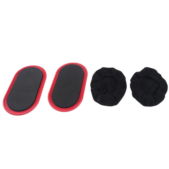 Wofarmy 2Pcs Pilates Slider Plate Fast Fitness Gliding Mat Yoga Core Slider Full-Body Exercise Sliding Plate Fitness Equipment Red