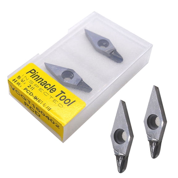 Wofarmy 2Pcs/Set Vcgt160402 Pcd Cnc Copper Polycrystalline Turning Inserts Standard Lathe Blades Aluminum Processing Tools Parts