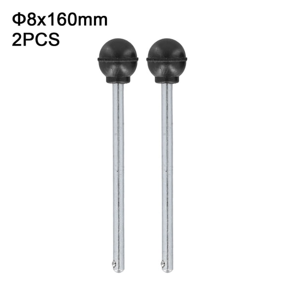 Wofarmy 2Pcs Weight Stack Pin Metal 8/10mm Ball Head Counterweight Positioning Fixing Pin Gym Heavy Pins Replacement Accessories Ф8×160mm