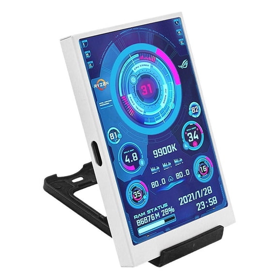 Wofarmy 3 5 Inch Ips Monitor with Flexible Viewing Modes and Energy Efficient Design White