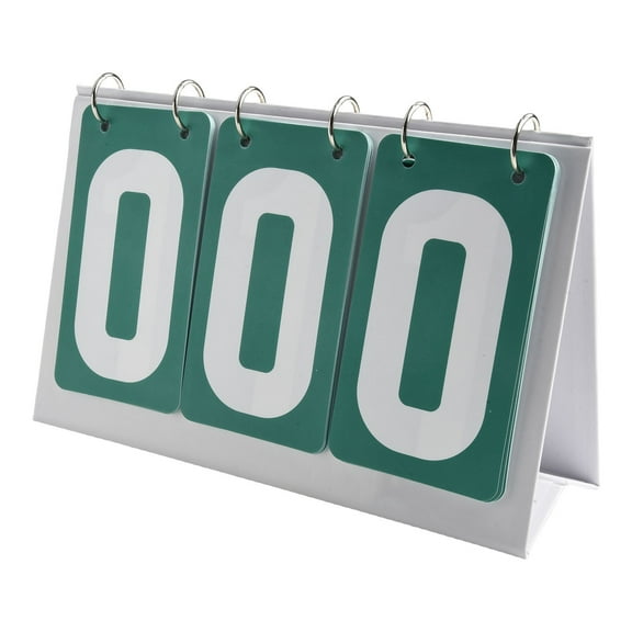 Wofarmy 3-Digits Plastic Table Top Scoreboard Flipper for Basketball Football Green
