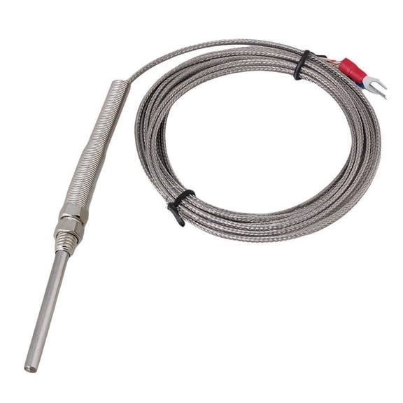 Wofarmy 3 Meter High Temperature 100~1250C Thermocouple K Type 50mm Probe Sensors Temperature Sensor Cable Digital Thermostat 3/4"