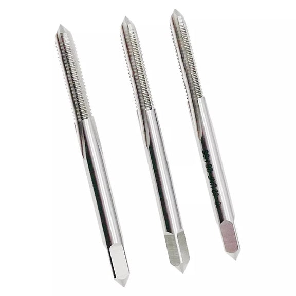 Wofarmy 3Pcs 10-32 Thread Tap Set 10X32 Thread Tap High Speed Steel Straight Groove Thread Tapping Internal Thread Tapping Tool