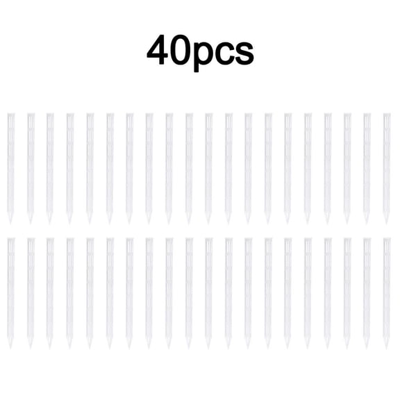 Wofarmy 40 pcs Aeration Tubes for Soil Ventilation 25 x 1.5 cm White PP Pipes Fit All Flower for Pots Bonsai Succulent Indoor Planters