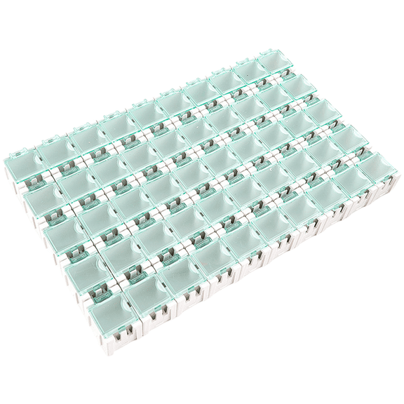 Wofarmy 50Pcs Storage Boxes Plastic Containers for Smd Electronic Component Organizer White