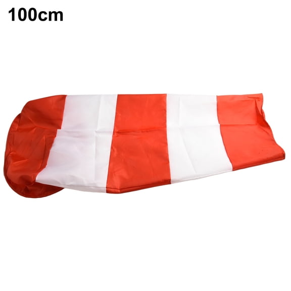 Wofarmy 60/80/100cm Windsock Outdoor Wind Direction Measurement Reflective Belt Rip-Stop Weather Vane for Airport Aviation Garden 100Cm