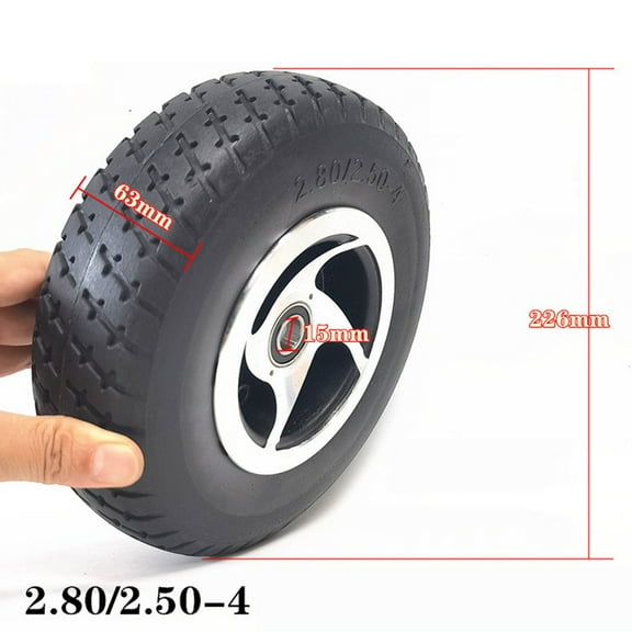 Wofarmy 9 Inch 2.80/2.50-4 Solid Tire for Elderly Scooters Polyurethane Wheel Front Wheel