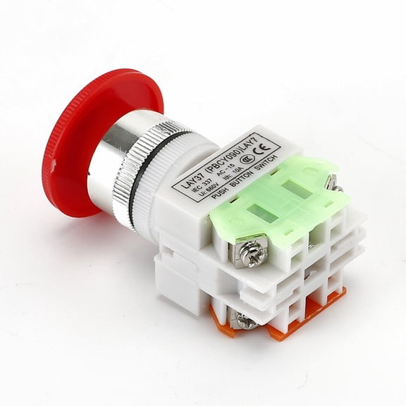 Wofarmy Advanced Latching Type Red Mushroom Push Button Switch with Switch Station Box Button