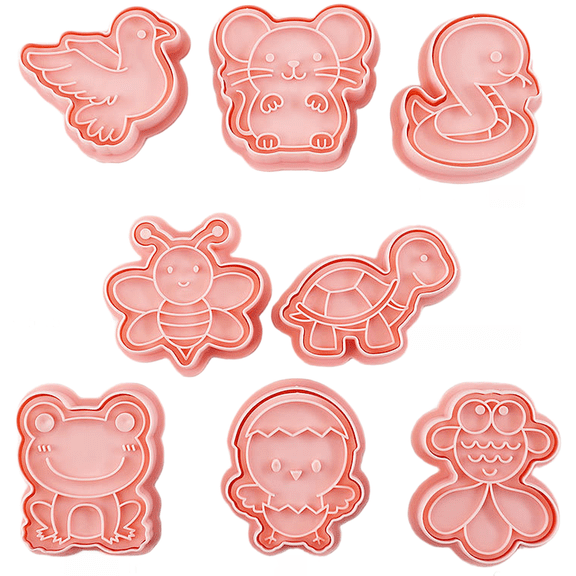 Wofarmy Animal Cookie Cutters 8Pc Pp Set for Home Baking Cookies And Sugar Crafts