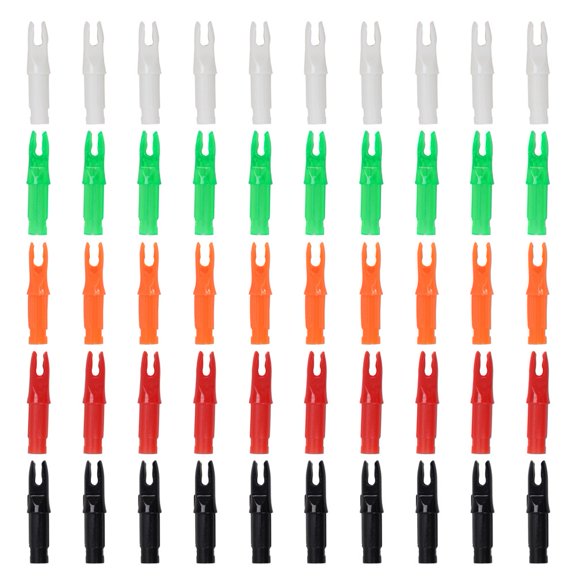 Wofarmy Arrow Nock Variety Pack 50 Pcs Of Lightweight Inserts Designed Specifically for Use with Carbon and Aluminum Arrows