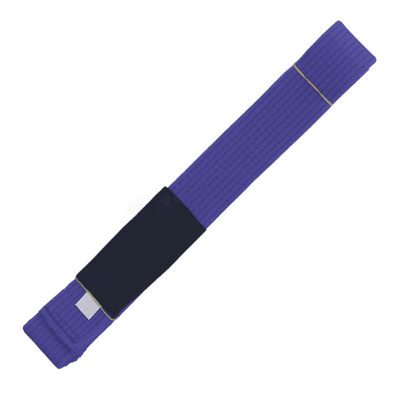 Wofarmy BJJ Belt with Ranking Stripe Sleeve for Training and Competition 215cm to 315cm Purple A 2