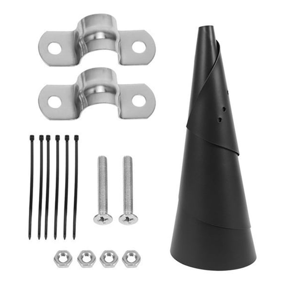 Wofarmy Black Plastic Squirrel Baffle for Bird Feeder 14 inch Wraparound Design 16 Inch