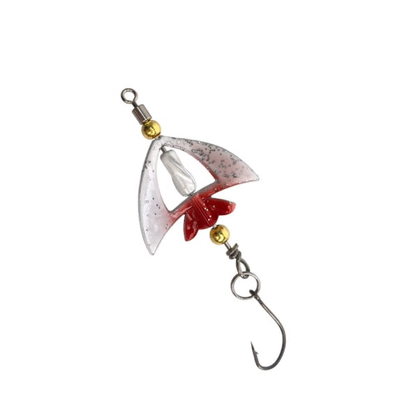 Wofarmy Blue Flying Fish Bait 360 Degree Rotating Lure Fish Hook Free-Rotation Mechanism High-Reflection Flash Multi-Color Options White
