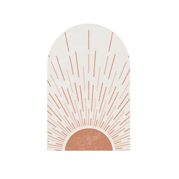 Wofarmy Bohemian Geometric Arch Abstract Wall Decals Self Decal PVC Decals for Living Uv26T60035T_R