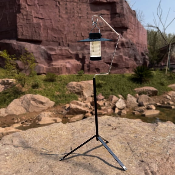 Wofarmy Camping Tabletop Lantern Stand Rack Metal Hanging Lamp Tent Light Stand Tripod