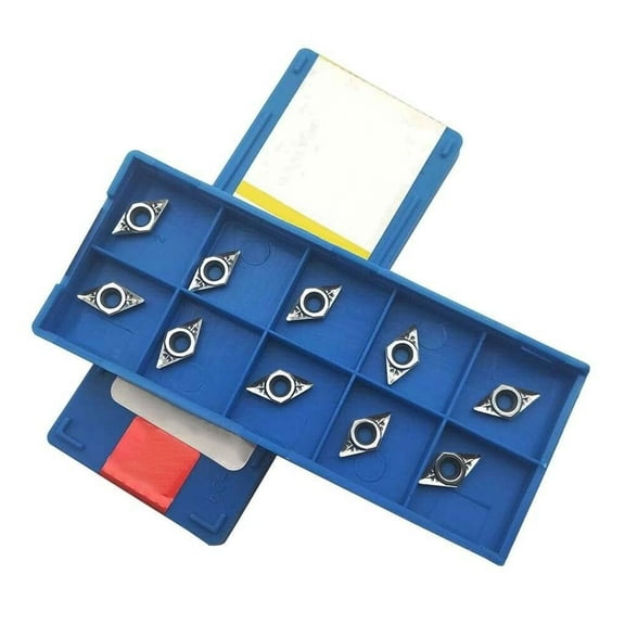 Wofarmy Dcgt070204 Ak Carbide Turning Inserts 10 Pack for Aluminum Cutting Suitable for Intermittent and Continuous Processing