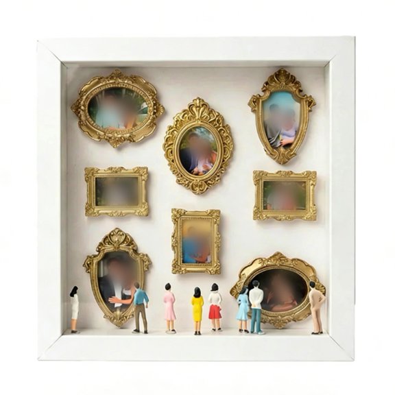 Wofarmy Diy Museum Silhouette Box Shadow Box Frame Kit White