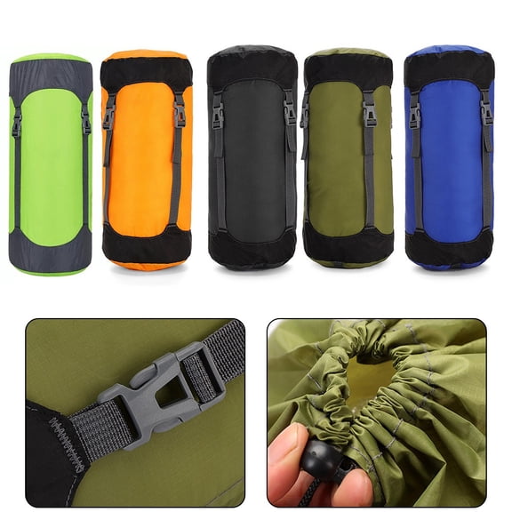 Wofarmy Drawstring Sleeping Bag Down Jacket Compression Sack for Camping Travel Hiking Sleeping Bag Storage Bag Parts Blue M