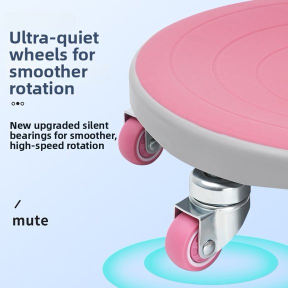 Wofarmy Fat Burning Trainer 6-Wheel Roller for Core Workouts for Home Training 360 Rotation Comfortable Grip Sweat Resistant Pink