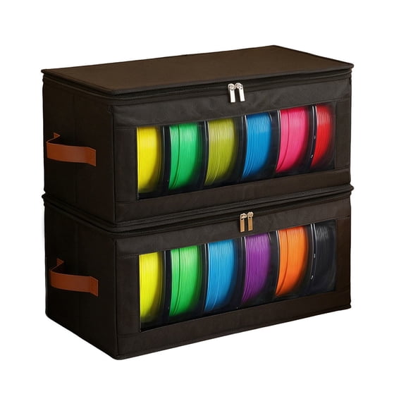 Wofarmy Filament Storage Box-2Pack for 3D Printer Filament Storage Containers,for Home Black