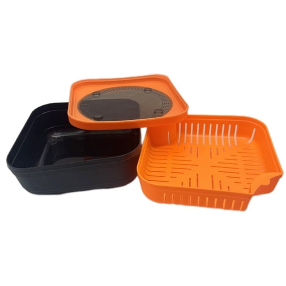 Wofarmy Fishing Bait Box with Built-In Frame And Drain Basket Offering Organized Storage And Drainage for Carp Live Bait