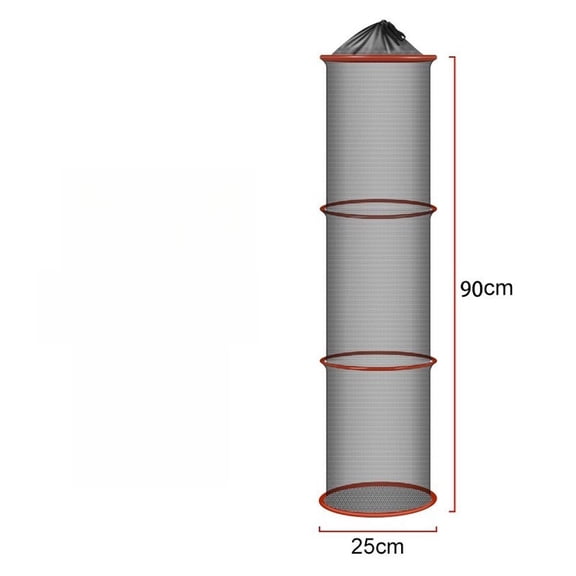 Wofarmy Fishing Keep Net Foldable Portable for Stream Use 25x60cm Black Nylon Mesh Large 25*90cm
