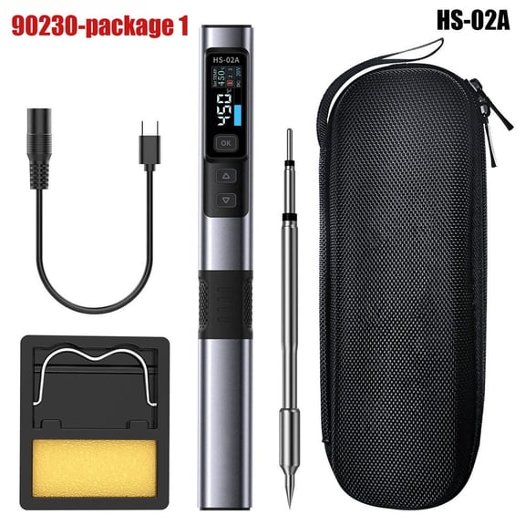 Wofarmy for Fnirsi Hs-02 Soldering Iron High-Precision Temperature Control Tool Dc 20V 100-450°C Pd 100W Professional Repair Companion 90230-Package 1