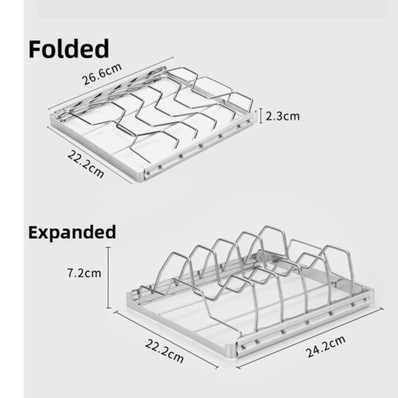 Wofarmy Foldable Stainless Steel Bbq Grill Rack for Ribs Steak Outdoor Camping Portable
