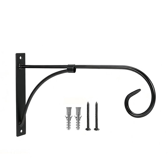 Wofarmy Hanging Basket Brackets for Outdoor Use - Perfect for Concrete Posts! Black