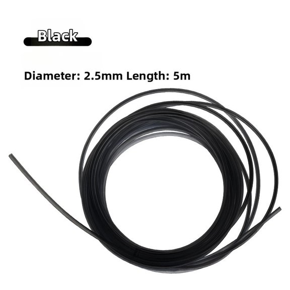 Wofarmy Heat Shrink Tubing for Fishing Rig, Anti Kno Line Sleeve 5M, 1.0-2.5Mm Black 2.5mm 5M