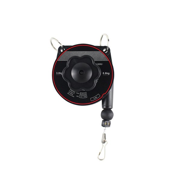 Wofarmy Heavy Duty Telescopic Spring Balancer with Hook Wire Rope and Adjustable Tension for Industrial Tool Management 0.6-3.0Kg