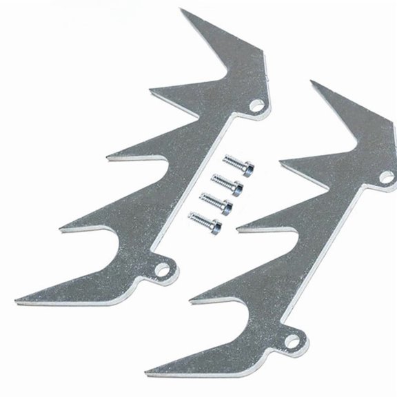 Wofarmy Insert Teeth Bumper Spike Includes 4 Screws 2Set/Lot Nails and Nuts Included Silver