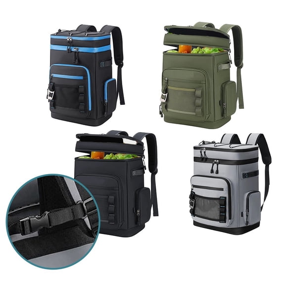 Wofarmy Insulated Cooler Backpack 30L Engineered to Maintain Low Temperatures During Extended Outdoor Use Like for Camping Picnic Gray
