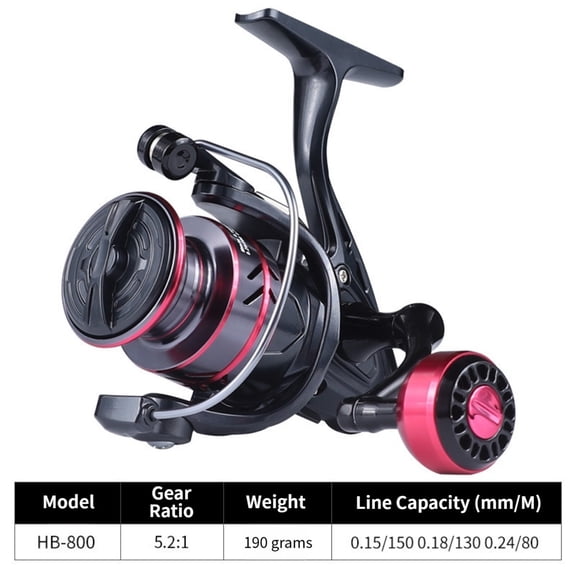 Wofarmy Long Cast Reel Heavy-Duty Reel Fast Line Retrieval Heavy-Duty Fixed Spool B-800