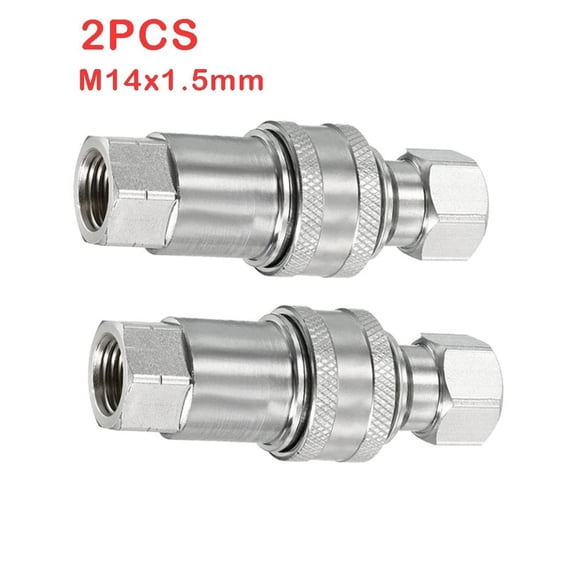 Wofarmy M14X1.5mm Hydraulic Quick Connect Coupler Female Thread 2 Sets for Industrial Pipe Fitting Carbon Steel 19 mm Wrench