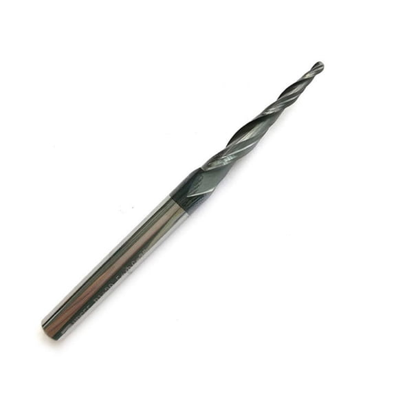 Wofarmy Milling End Mills R1*D6*30.5*75 Router Bit Slotting Taper Tialn 2 Flutes Ball Nose Cnc Cutter Cutting Equipment 3/4"