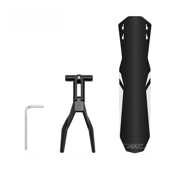 Wofarmy Mountain Bike Rear Wheel Mudguard PP5 Plastic Carbon Fiber Pattern Rear Mud Guard Wings Mudguard for Mountain Bike Mudguard Saddle Rail Type