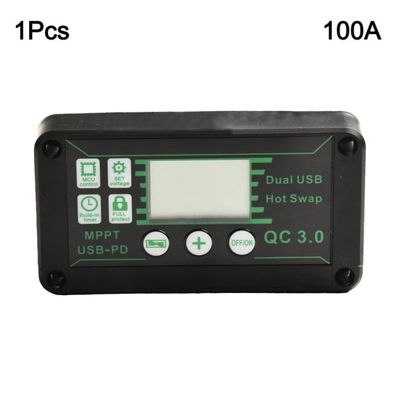 Wofarmy Mppt Charge Controller for Solar Panels Digital Display with Real Time Monitoring Waterproof 10A 100A Current Flexibility 100A