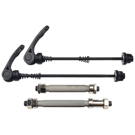 Wofarmy Mtb Bike Bicycle Wheel Hub Axle Front Rear Hollow with Quick Release Lever Black Steel Cycling Bicycle Accessories Parts