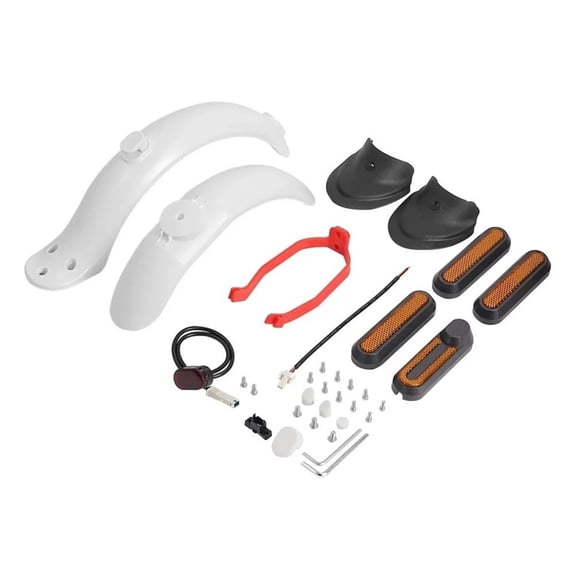 Wofarmy Mudguard for Xiaomi M365 Pro Scooter with Reflector ABS Fender Assembly White And Yellow Set