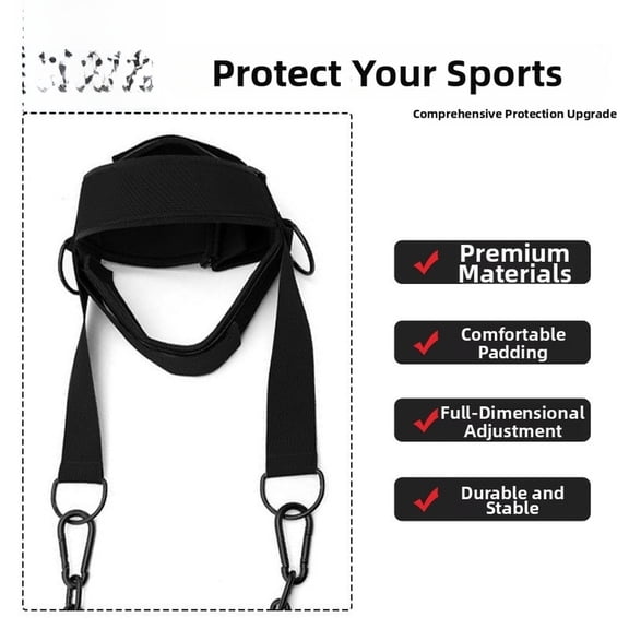 Wofarmy Neck Shoulder Weight Training Cap with Adjustable Straps Comfort Padding 30Kg Red